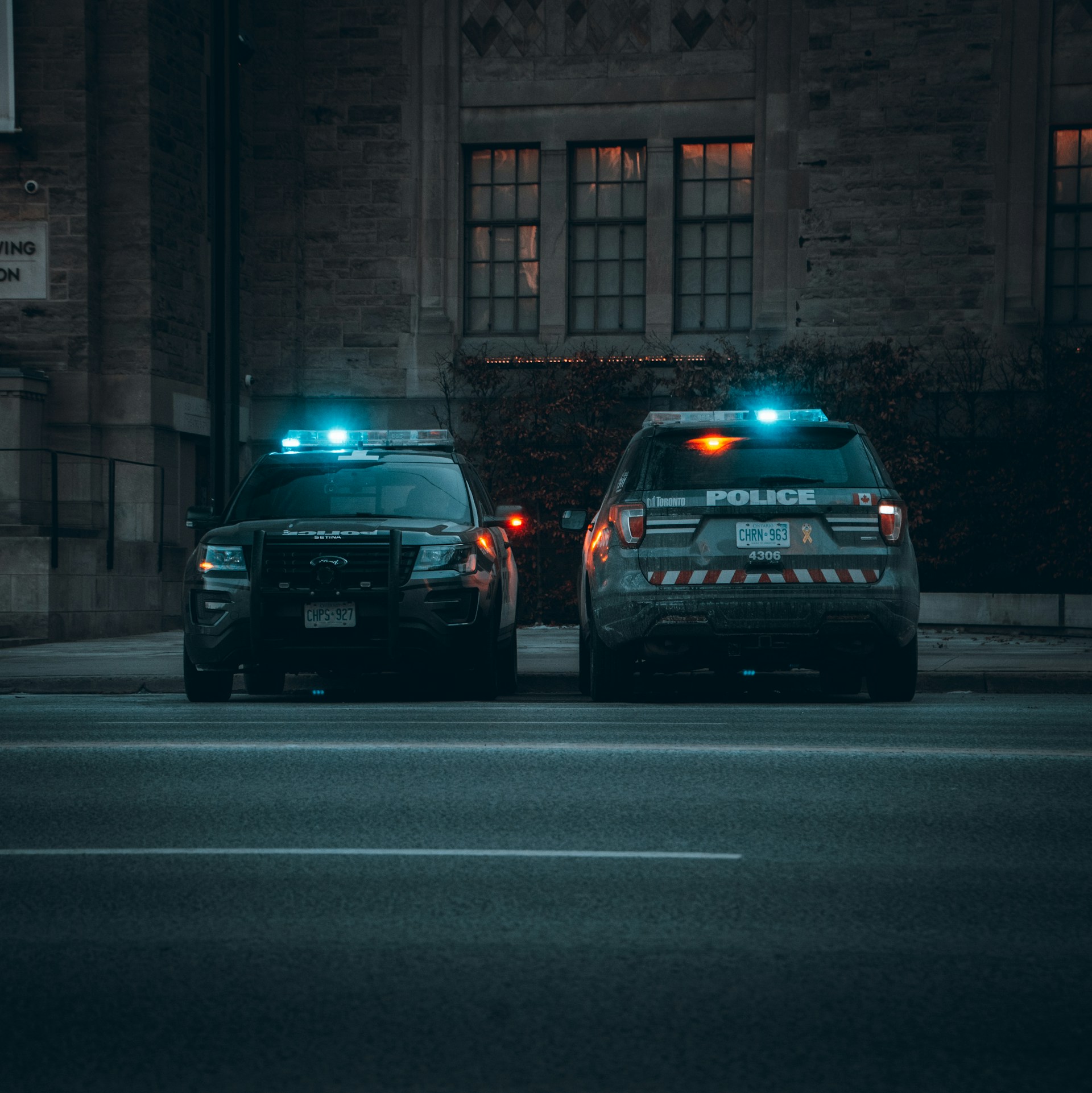 two police cars