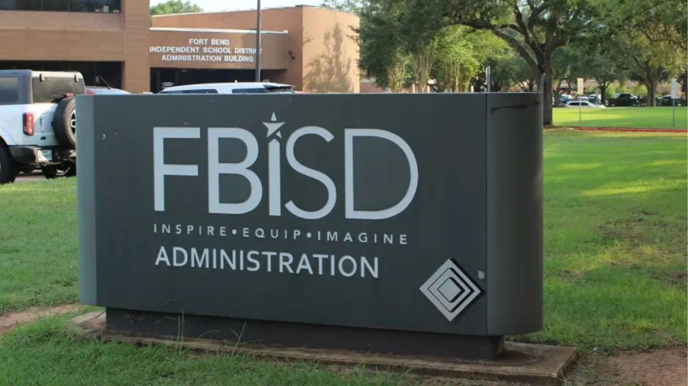 fort bend independent school district tx administration building and sign