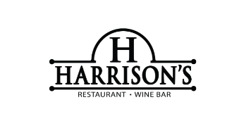 Black Harrison’s Restaurant and Wine Bar logo on a white background.