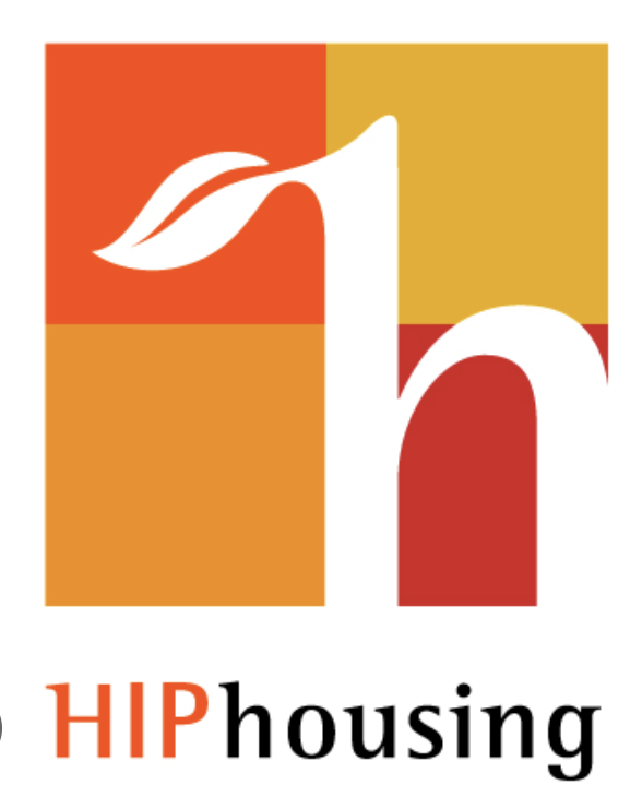 HIP Housing logo with a white stylized “h” over orange, yellow and red blocks.