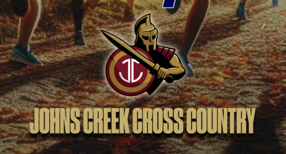 Johns Creek Cross Country team graphic featuring the Gladiator mascot logo