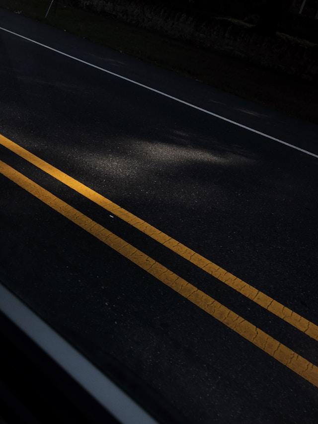 asphalt street with painted lines