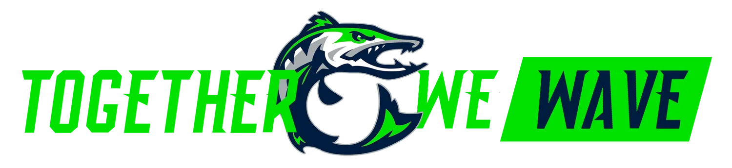 Beachside Athletic Boosters graphic with the Barracudas mascot and the words Together We Wave.