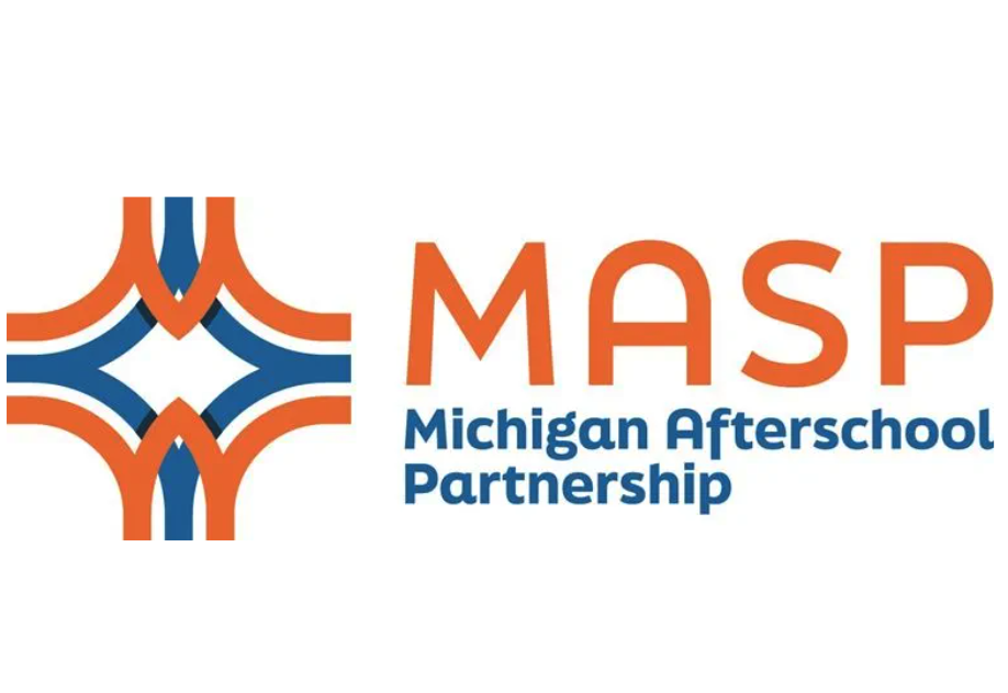 Michigan Afterschool Partnership logo in orange and blue.
