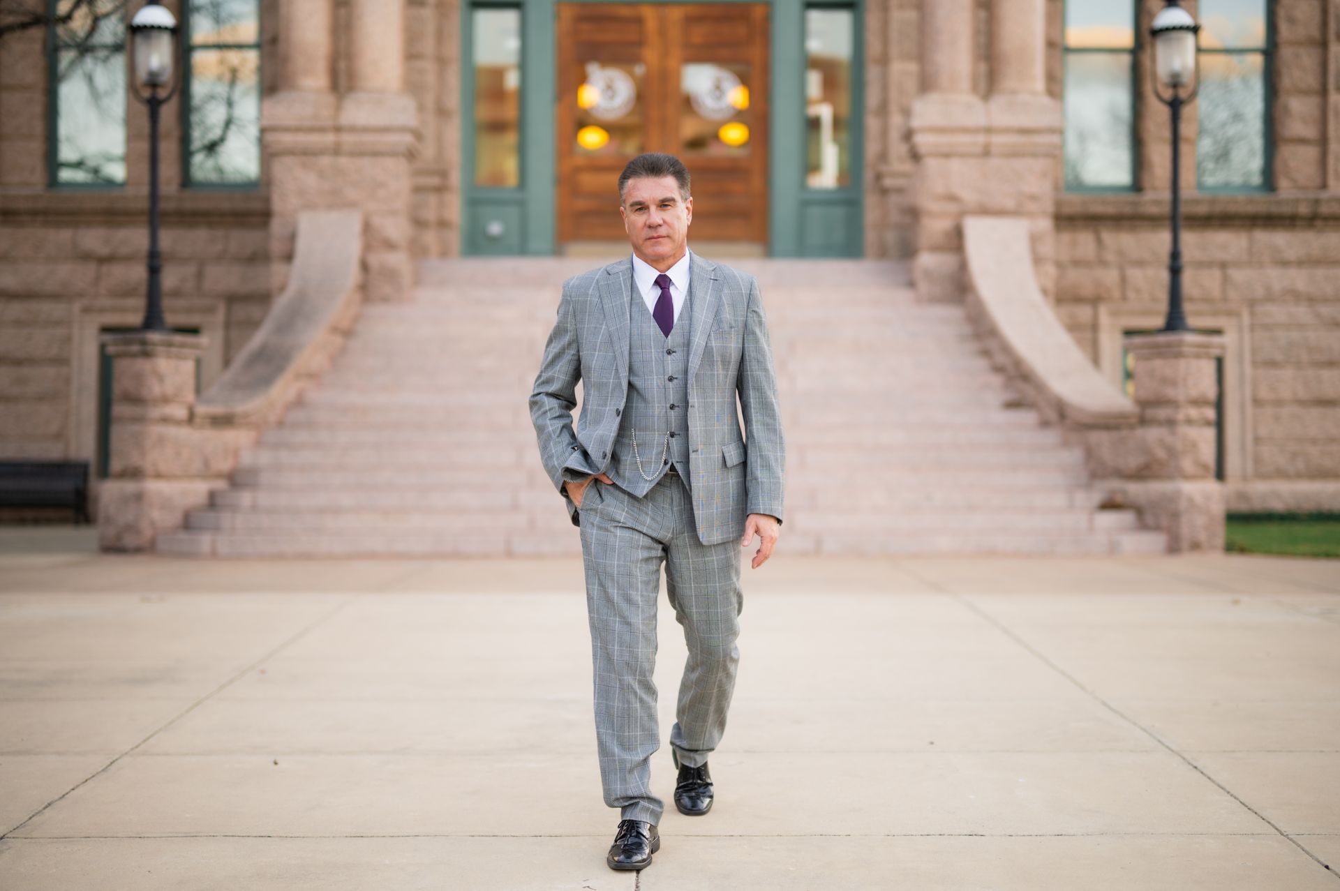 Brian Willett, photographed outside a courthouse