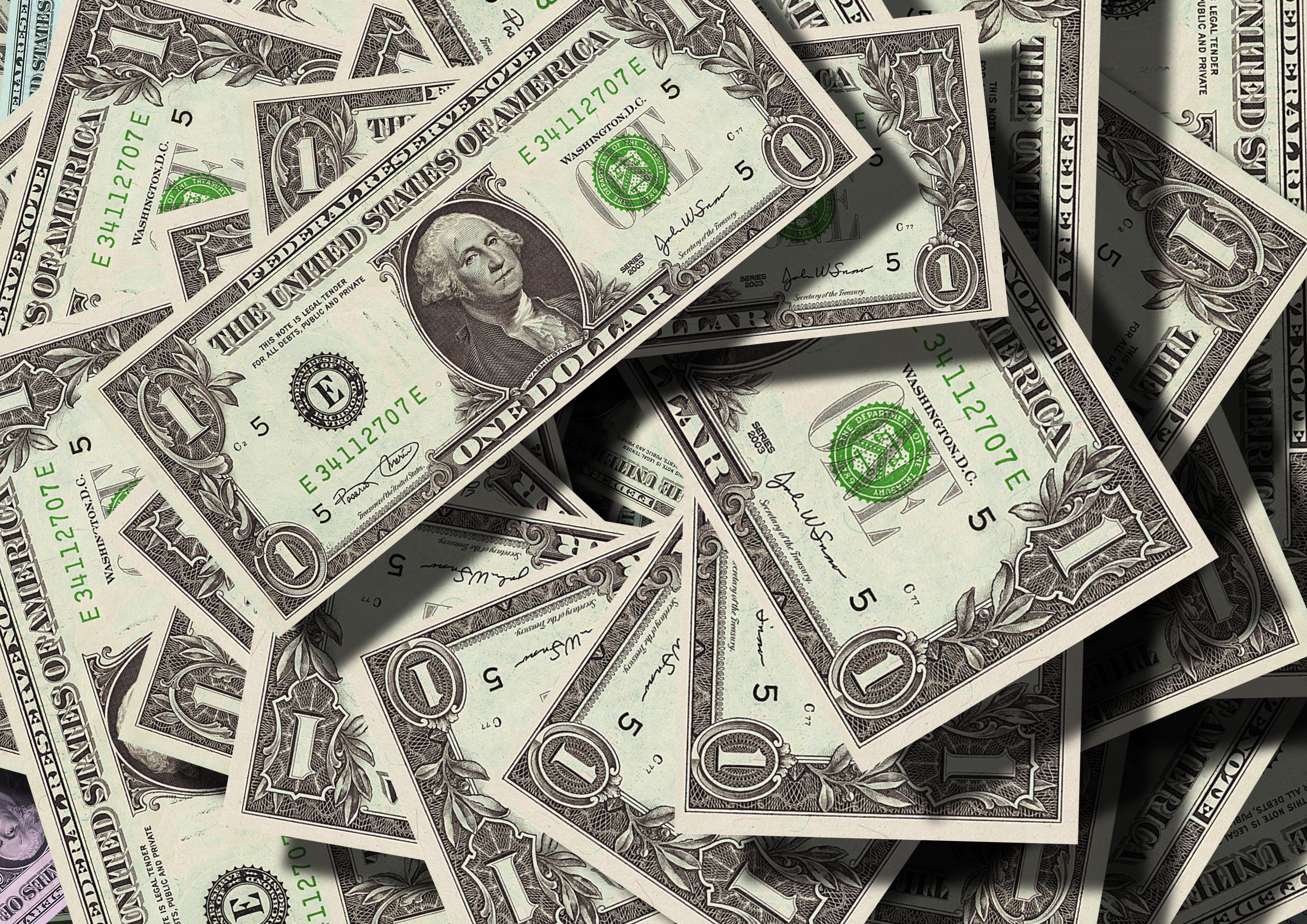 Piles of cash