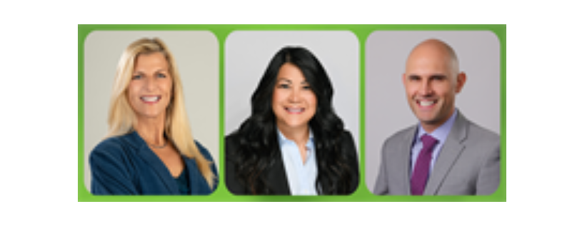 Headshots of Redwood Credit Union leadership appointees Jen Brooks Harris, Divine David and Keith Hildesheim.