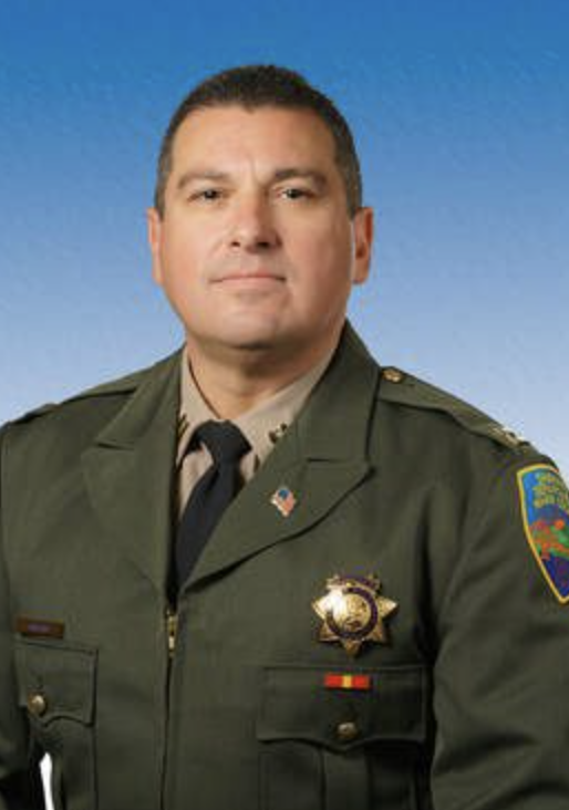 Official portrait of Rick Navarro in Marin County Sheriff's Office dress uniform.