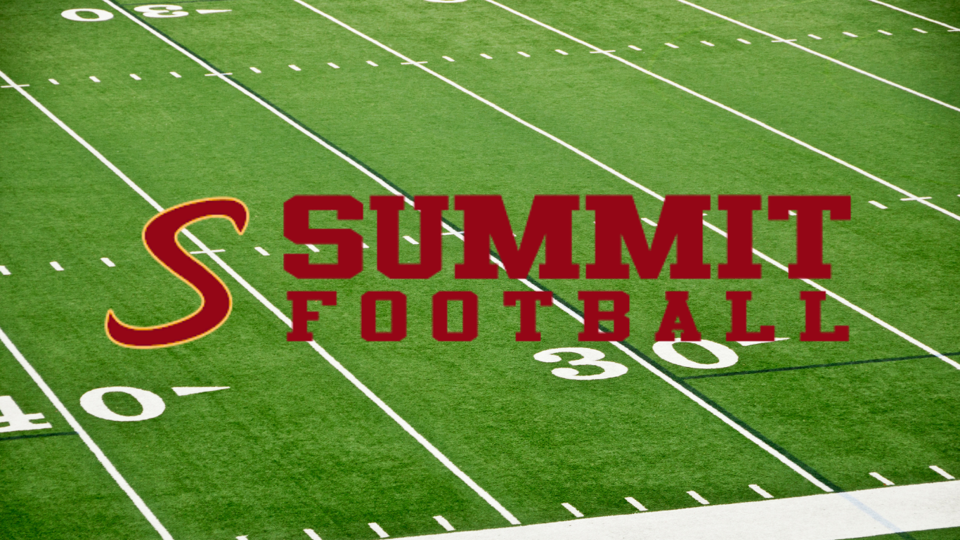 summit hilltopper football logo for new jersey high school on football turf background